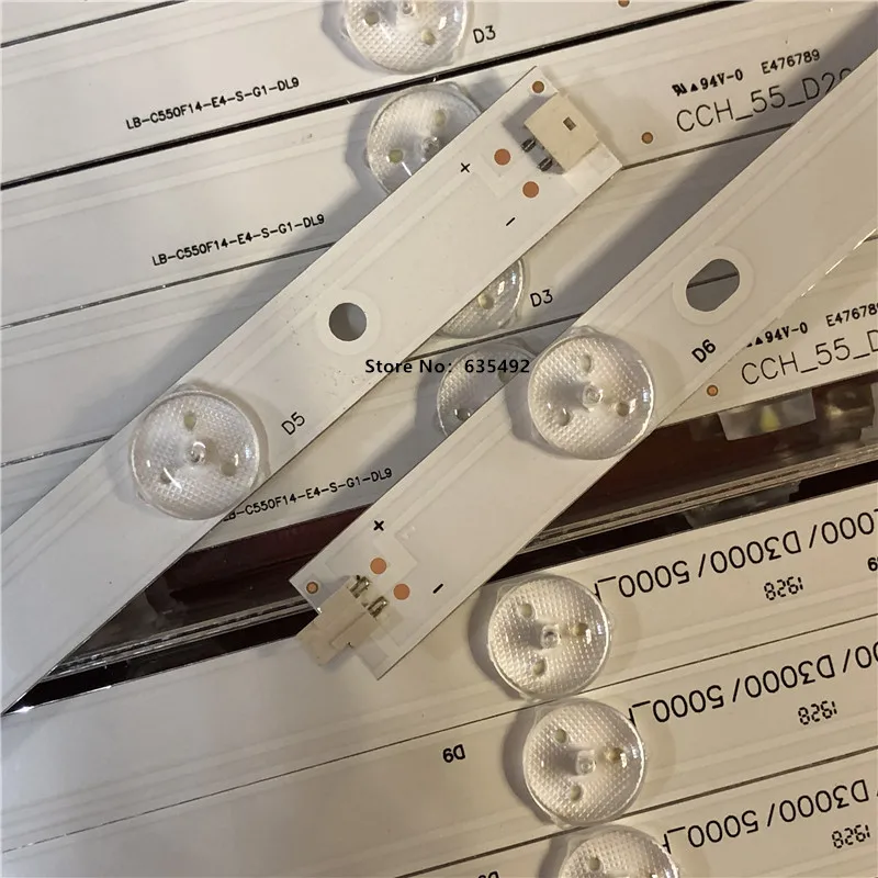 Tira de LED para iluminación trasera LB55061 LB-C550F14-E4-S-G1-DL9 DL10 para 55A1 UD55D7200I 55CE2810H 55CE2210M LE55A6R9A LU55V809 C550F15-E6-H