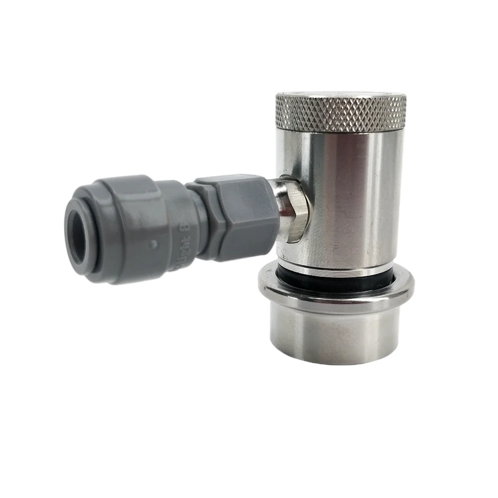 KegLand  Machined Stainless  Ball Lock Disconnect - MFL  Threaded (BLACK/LIQUID)