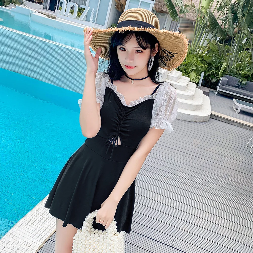 2021 New Korean Style One Piece Swimwear Women Swimwear Push Up Swimsuit High Quality Bathing Suit Sexy Monokini Beachwear