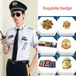 Segurança Eagle Badge, Navio, Marinheiro, Piloto, Guarda Uniforme, Ouro, Prata, Metal, Acessórios