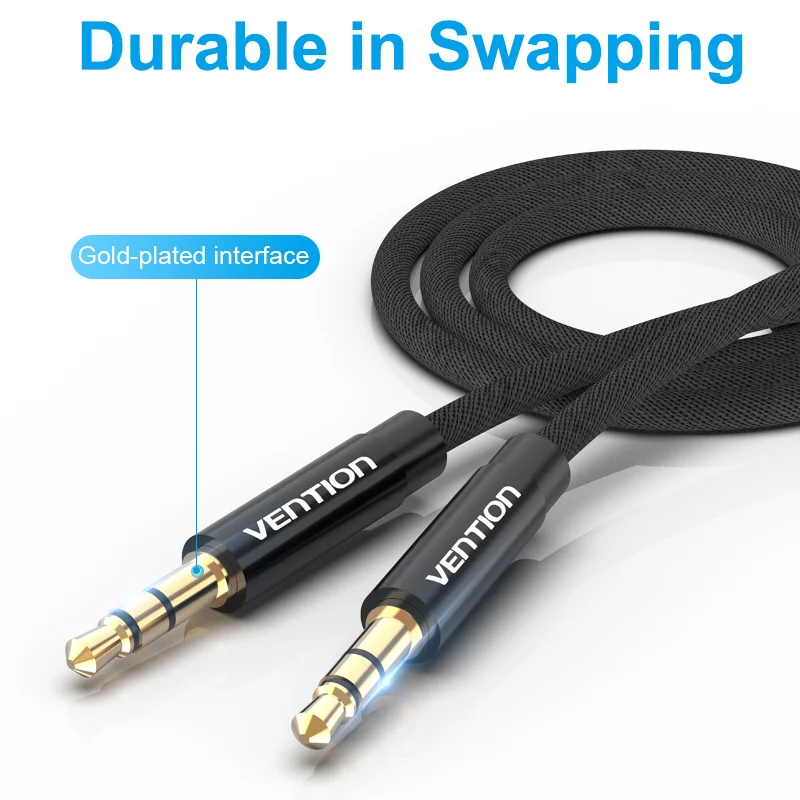 Vention Jack 3.5 Audio Cable Jack 3.5mm Male to Male Speaker Aux Cable for iPhone Samsung Headphone Xiaomi Car Audio Aux Cord