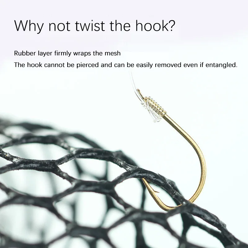 Hand Net Head Aluminum alloy 8mm Screw Folding Dip Net 35/40/45cm Gluing Net Outdoor Fishing Net Tool Accessories