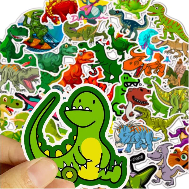 LL-065# 50/pcs Lovely Dinosaurs PVC Graffiti sticker Classic Creative Design collection Gift High quality Printing