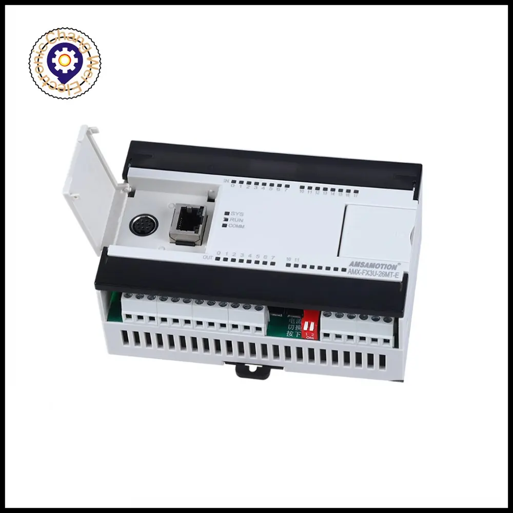 Amsamotion CNC FX3U-26MR-E Replace MELSEC PLC 2AI/1AO 16DI/10DO MODBUS Analog Transistor Relay For Mitsubishi PLC