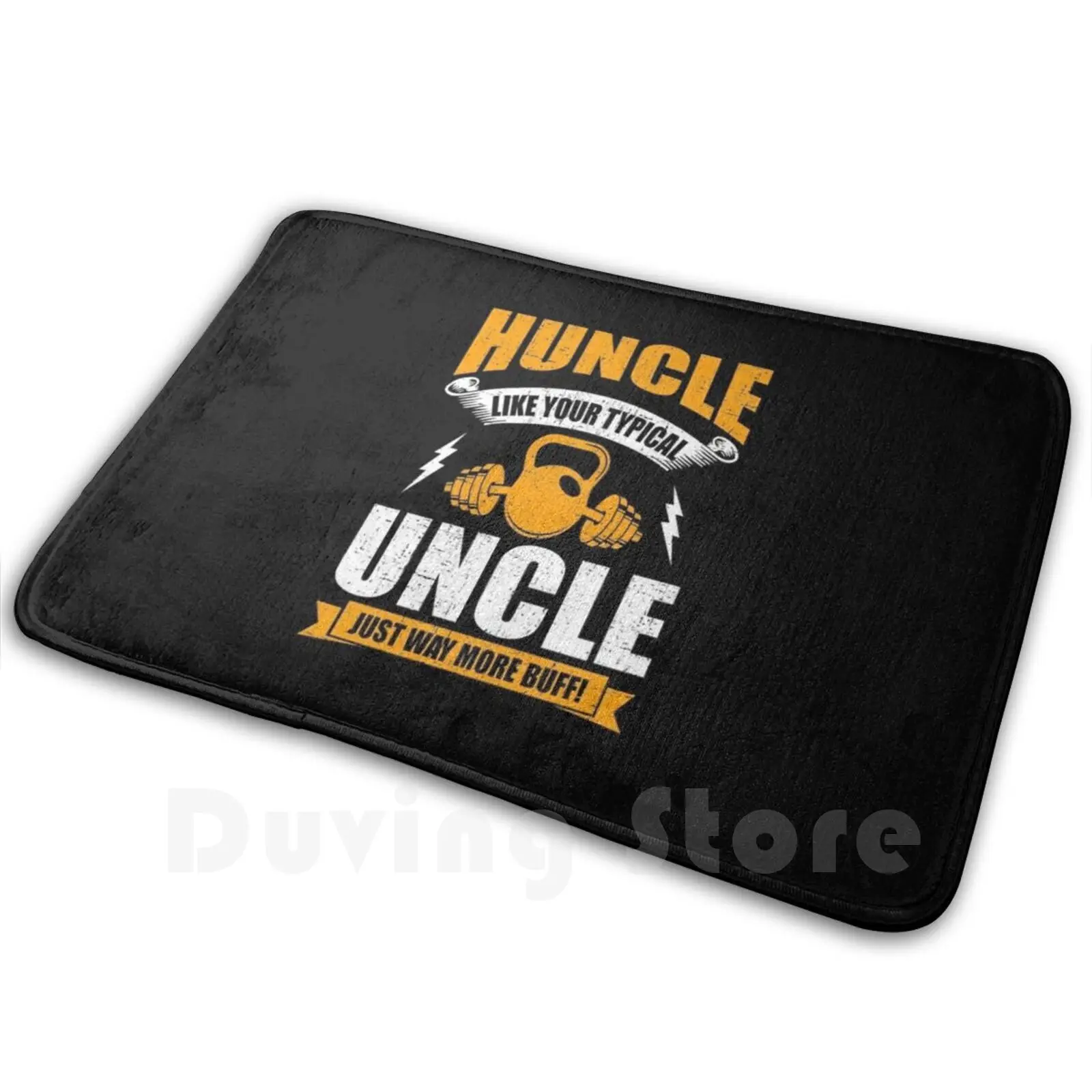 Huncle Funny Body Builder Uncle Gift Carpet Mat Rug Cushion Soft Body Builder Funny Training Workout Fitness Gym Work