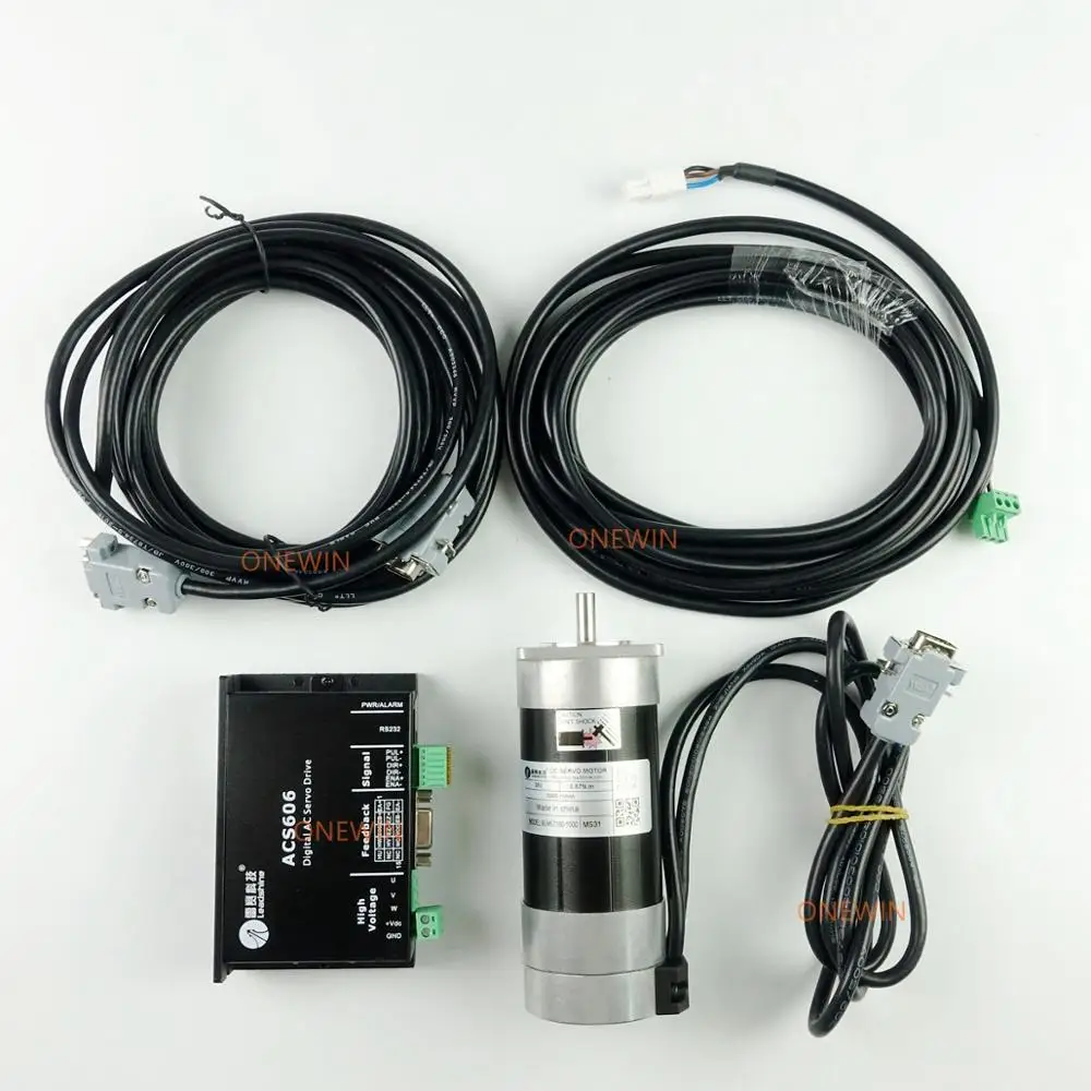 Leadshine servo driver acs606 e servo motor sem escova BLM57180-1000 codificador 1000 linhas 36-60 vdc