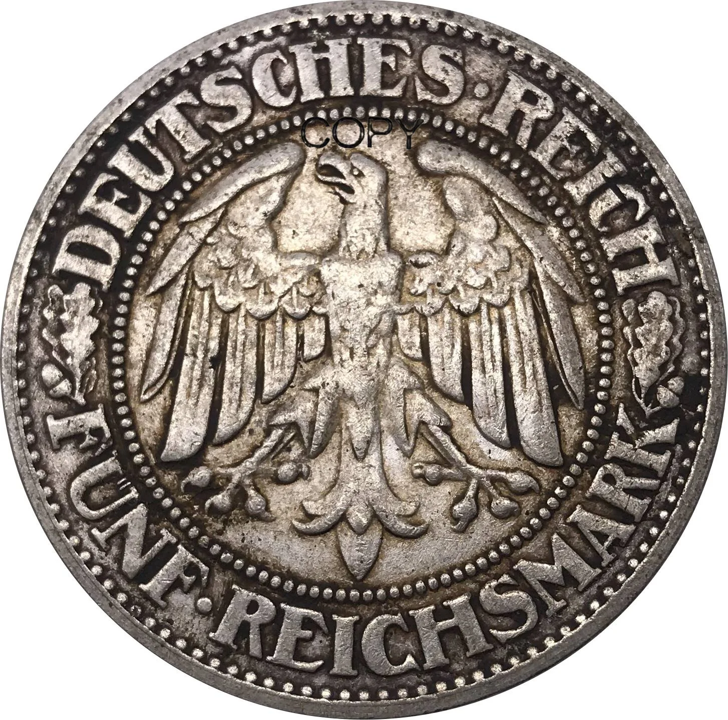 Germany 5 Reichsmark Coin 1932 E Cupronickel Plated Silver Metal Antique Imitation China Casting Commemorative Copy Coins