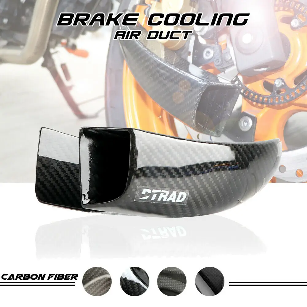 Carbon Fiber Front Brake Disc Air Ducts Cooling System Brake Radiator Pipe For YAMAHA MT-10 FZ-10 YZF R6 YZF-R1 V-MAX VMX1700