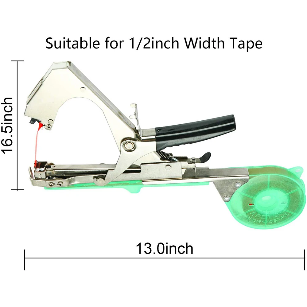 Drtools New High Quality Plant Branch Hand Tying Staples +Tapener +TapesBinding Machine Flower Vegetable Garden tapetool 1set