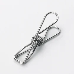 100pcs 304 316 Stainless Steel Clips Clothes Pins Pegs Holders Clothing Clamps Sealing Clip Household Clothespin