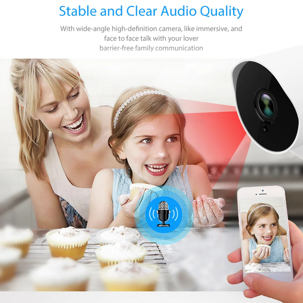 Tuya Smart Life WiFi Camera 1080P Wireless Home Security Outdoor Camera Two Way Audio Motion Detection