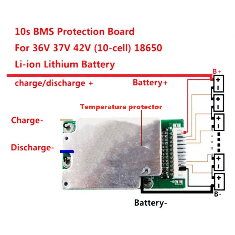 2021 nowy 10S 36V 37V 15A 18650 litowo-jonowy akumulator litowy BMS PCB PCM obwody pokładzie dla ebike rower elektryczny