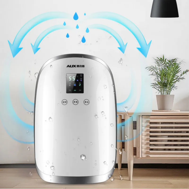 Household Dehumidifier Air Dryer LED Screen Smart Touch 24 Hour Timer Bedroom Basement Moisture Absorber