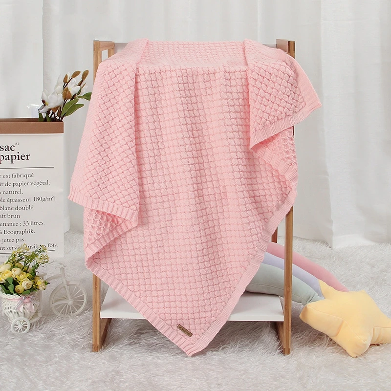 INS Nordic coperta lavorata a maglia Baby Swaddle pisolino per bambini trapunta per maglieria sottile copripiumino lenzuolo per bambini trapunta estiva per aria condizionata