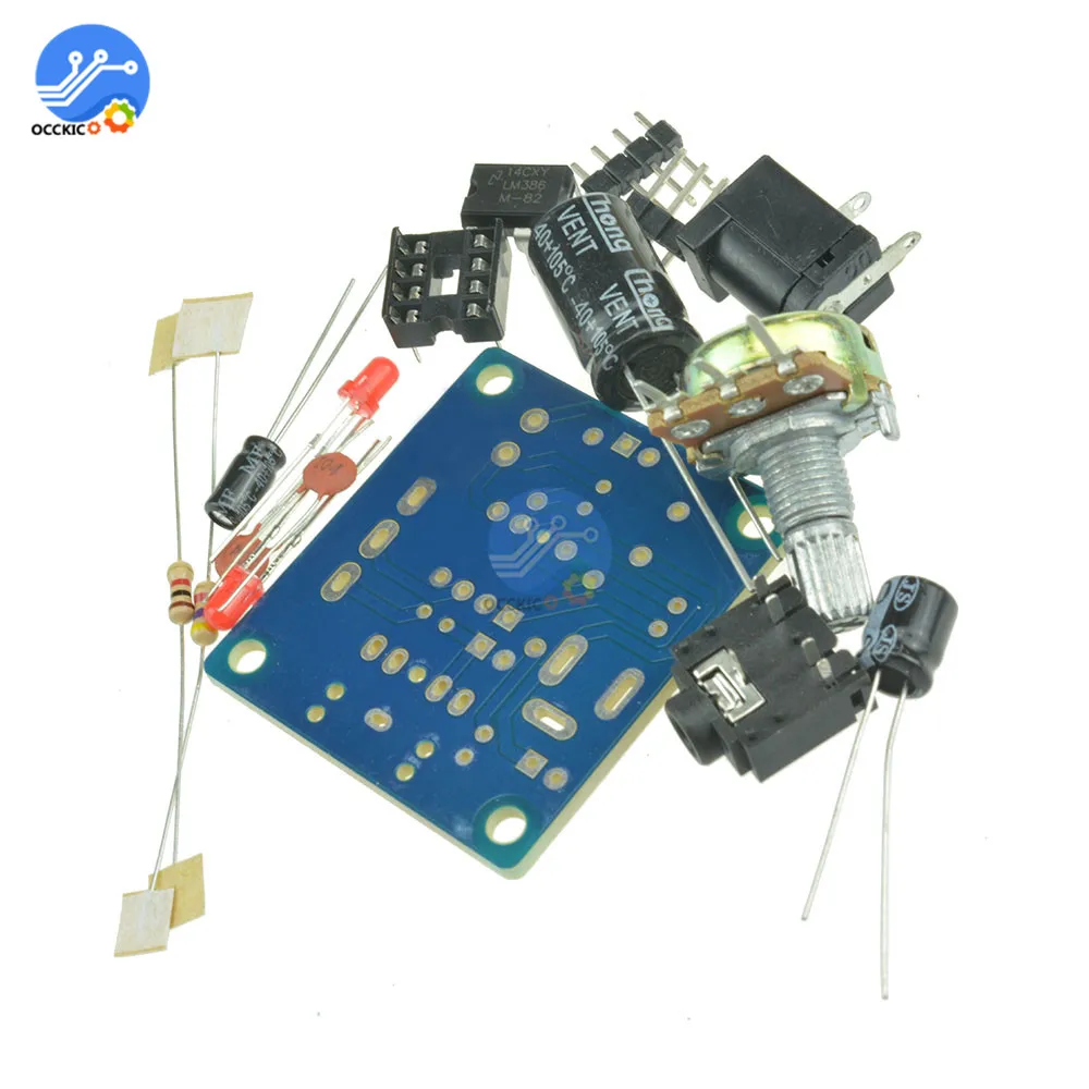 LM386 Mini Audio Amplifier DIY Kit Super MINI 3V-12V 3.5mm Amplificador Module Audio Sound Board