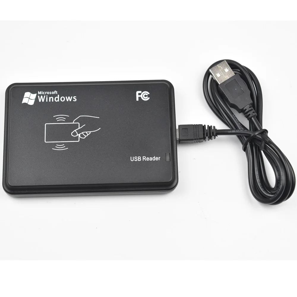 

13.56MHz Black USB Proximity Sensor Smart rfid NFC IC Card Reader 14443A with USB Cable no need driver