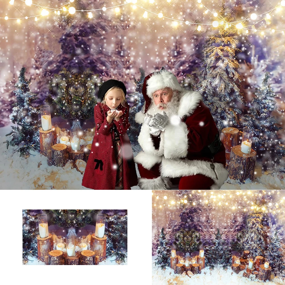 Christmas photography background Snowflake Christmas tree photocall Glitter light party Curtain decoration Winter gift Backdrop