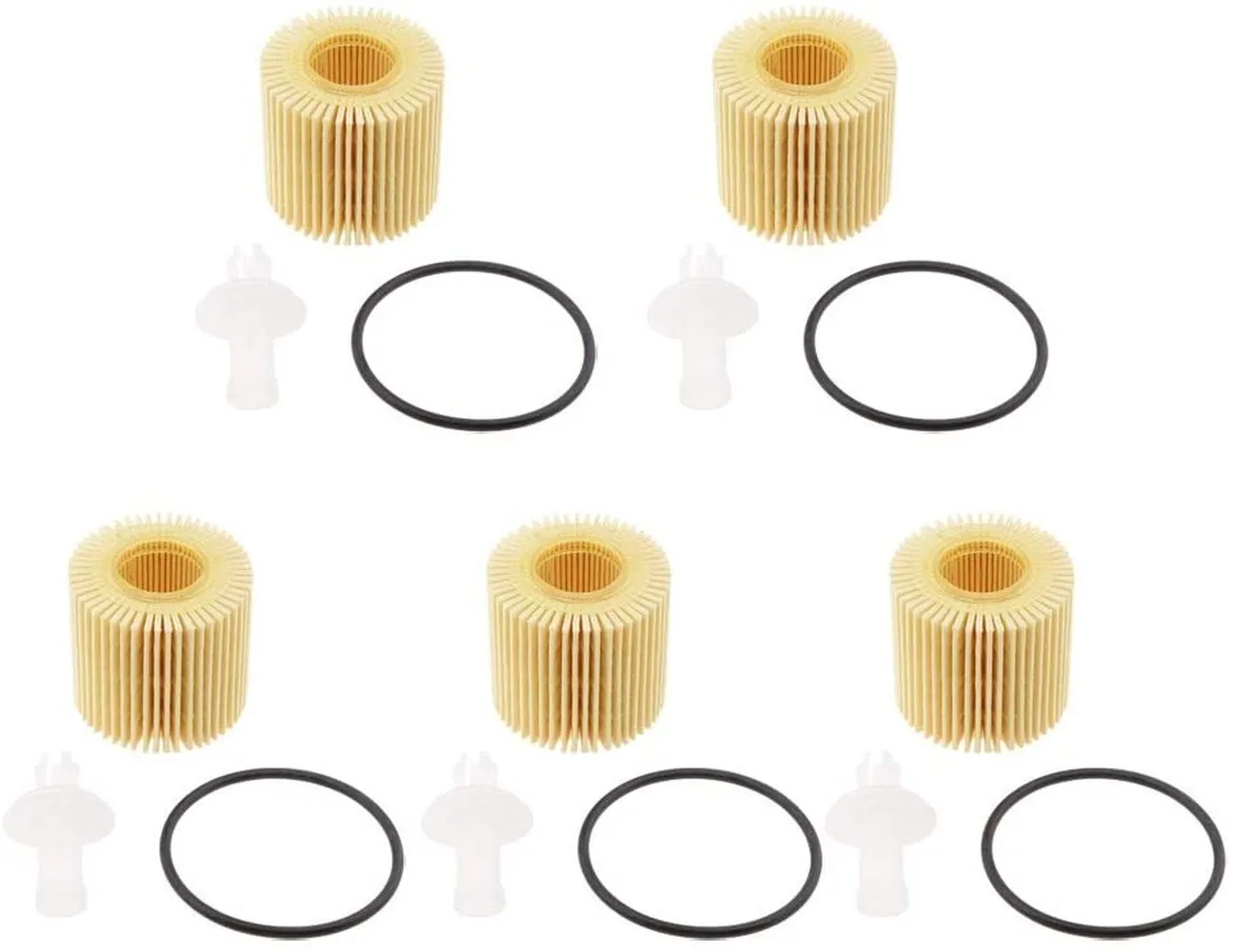 

Car Engine Oil Filter Separator Fits for Toyota Corolla Matrix Prius 1.8L 5PCS