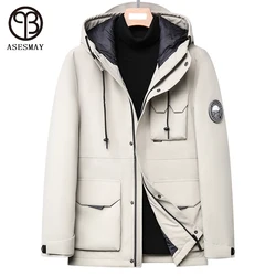 Winter Men 90% White Goose Down Jackets Hooded 2021 Fashion Thicken Warm Overcoats Loose Down Coats Male Wellensteyn Parkas