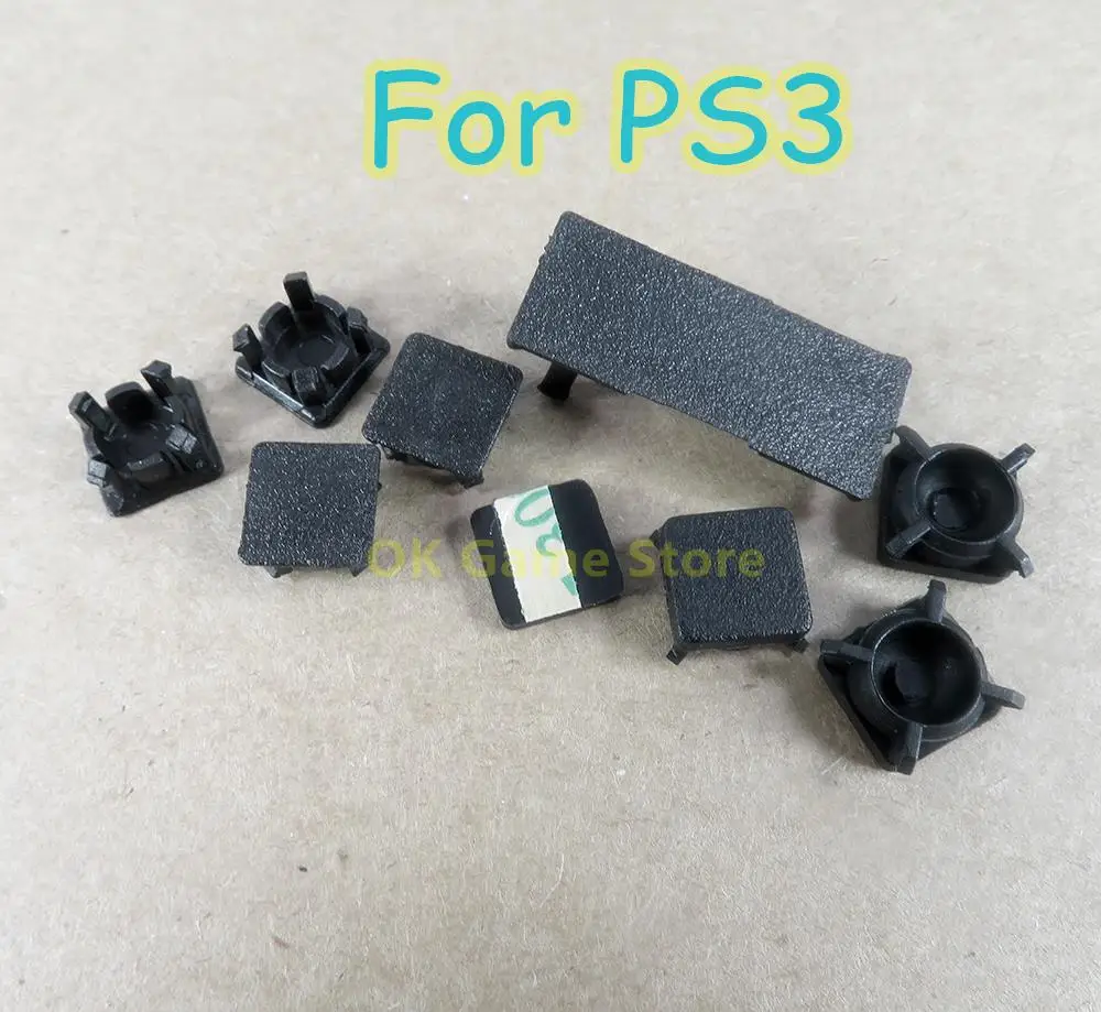 2sets/lot Replacement 9 in 1 Full set dust plug cover For PS3 slim Screw Rubber Plug Boot Fat Model FOR PS3 2000 3000 / 4000