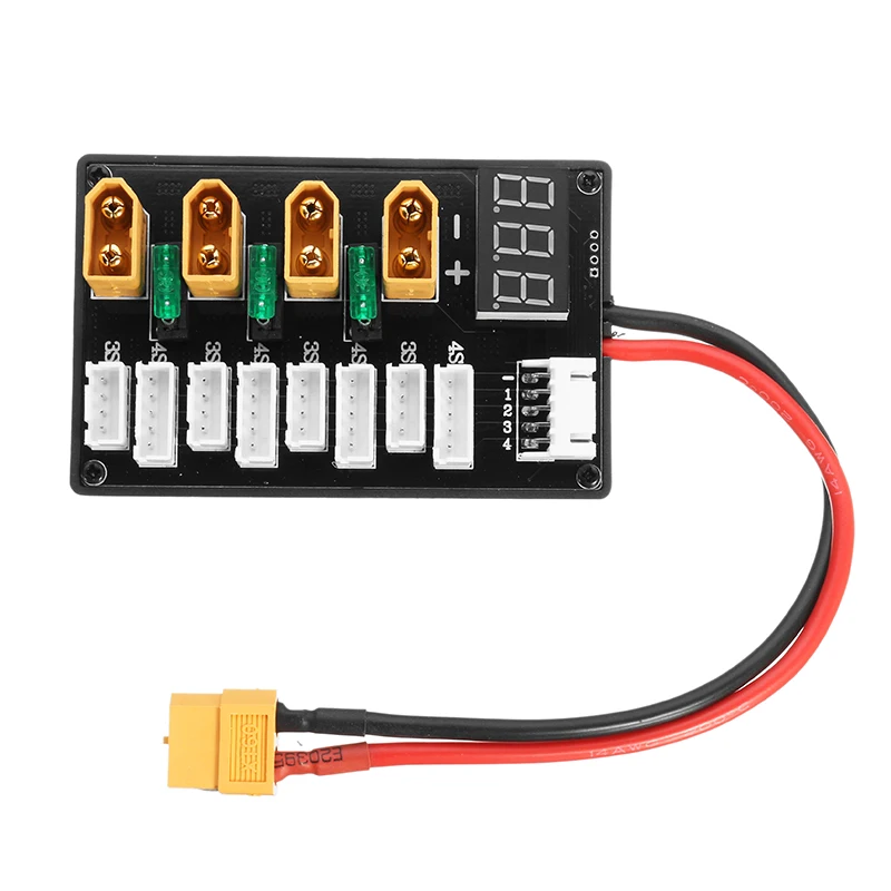 4CH Parallel Charging Board XT60 Banana Plug Connector For ISDT D2 Q6 SC-608 SC-620 Imax B6 Charger LiPo Battery Charging