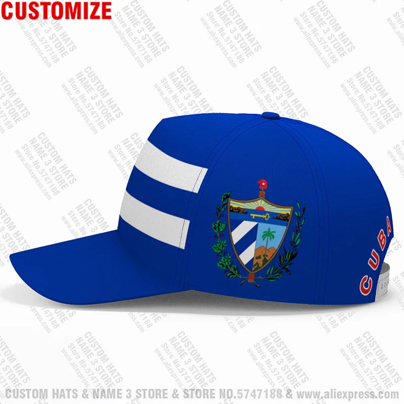 Cuba Baseball Cap Free 3d Custom Made Name Number Team Logo Cu Hat Cub Travel Spanish Nation Ernesto Guevara Flag Cuban Headgear