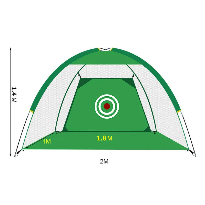 Tente d\'entraînement de golf portable, filet d\'entraînement, équipement d\'exercice de sport intérieur et extérieur, entraîneur de jardin, 2m