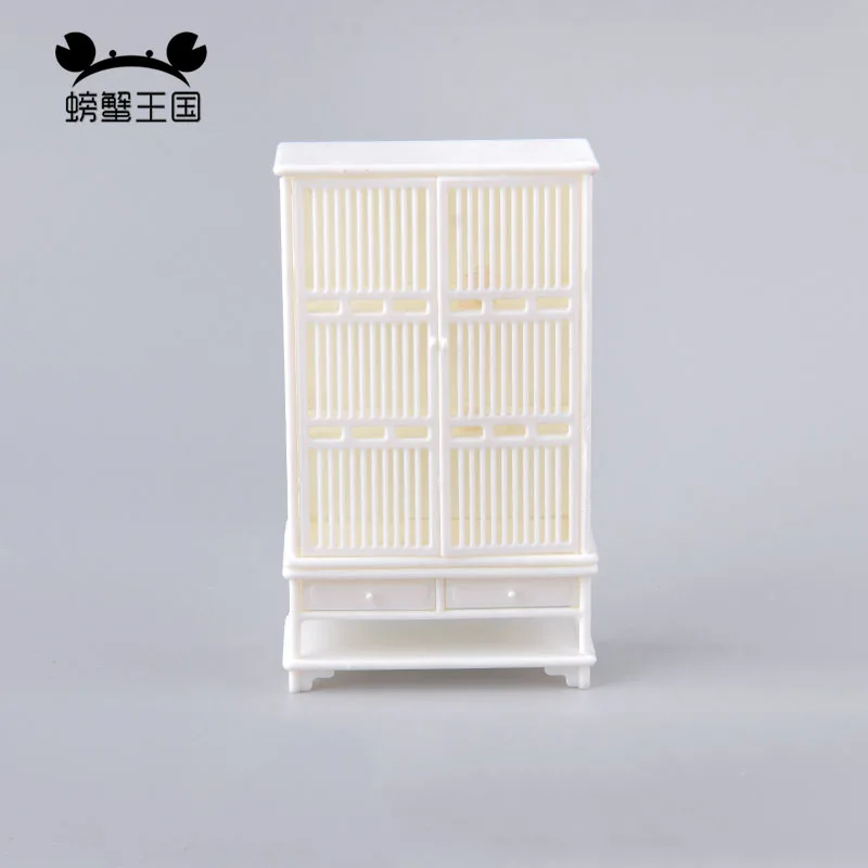 2pcs 1:25 Model Cupboard Cabinet Drawer Dollhouse Furniture Assembly Model Toy Interior Scene Decoration Kitchen Accessories