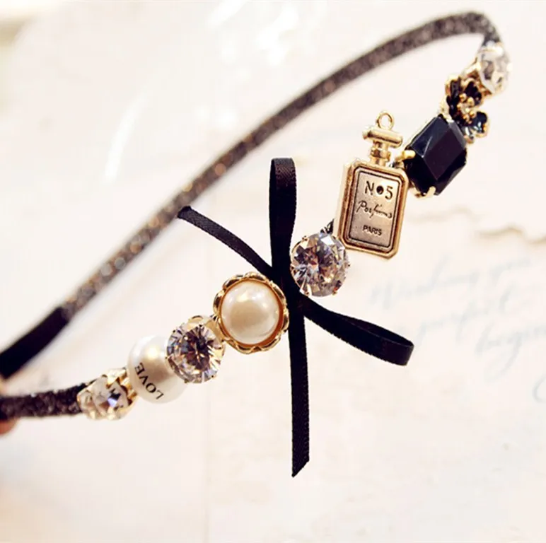 

Fashion Korean Rhinestone Headband Bow Hair Hoop Hairband for Women Girls High-quality rabbit ears Hair Band Hair Accessories