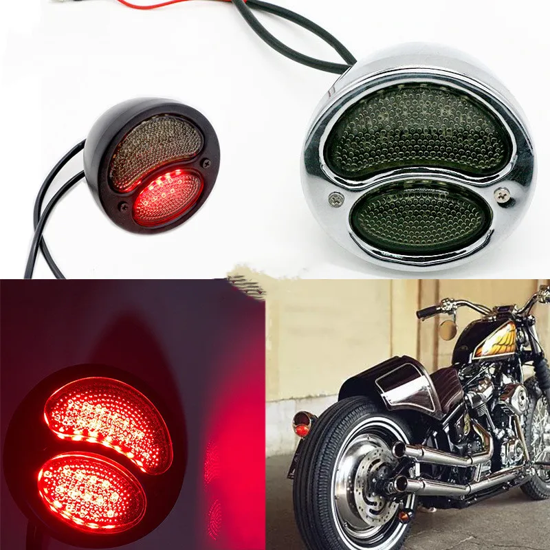 New motorcycle LED single tail light Motorcycle LED Tail Light For Cafe Racer Duolamp Vintage Rear Stop Lamp Brake Light