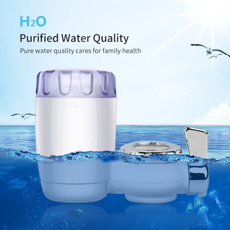 HiPiCok-منقي مياه الصنبور ، فلتر مياه صنبور المطبخ ، دورق سيراميك قابل للغسل ، منظف مياه يزيل الشوائب والبكتيريا والصدأ