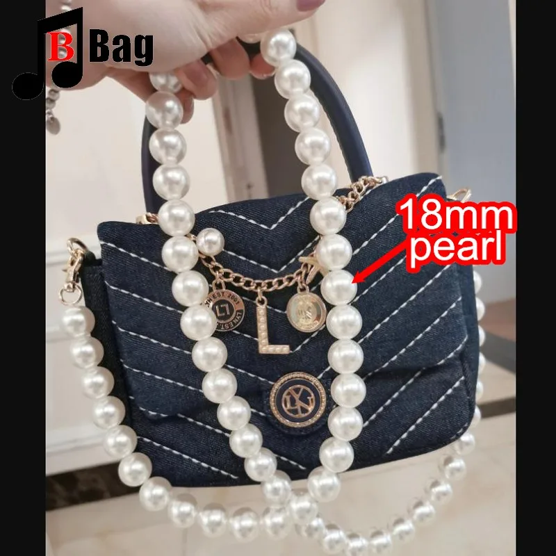 18mm Pearl Bag Strap pearl handbag strap Women Handbag Handles borse di ricambio accessori per cinturini decorazione per borsa del telefono