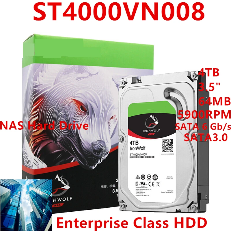 New Original HDD For Seagate Ironwolf 4TB 3.5