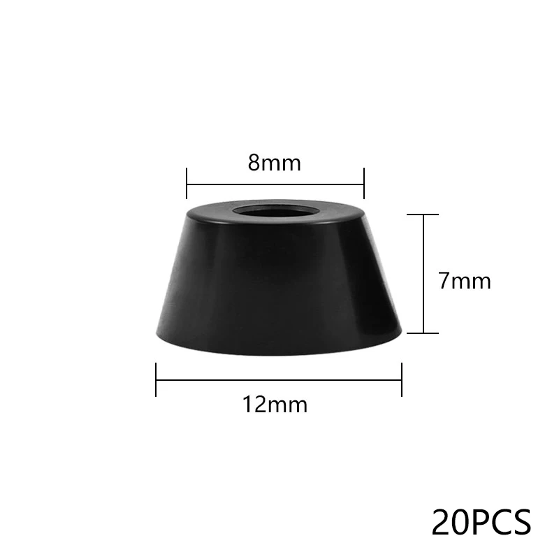 블랙 고무 발 의자 바닥 보호대, 미끄럼 방지 가구 발, 테이블 다리 커버, 스피커 캐비닛 하단 패드, 가구 부품, 20 개, 10 개