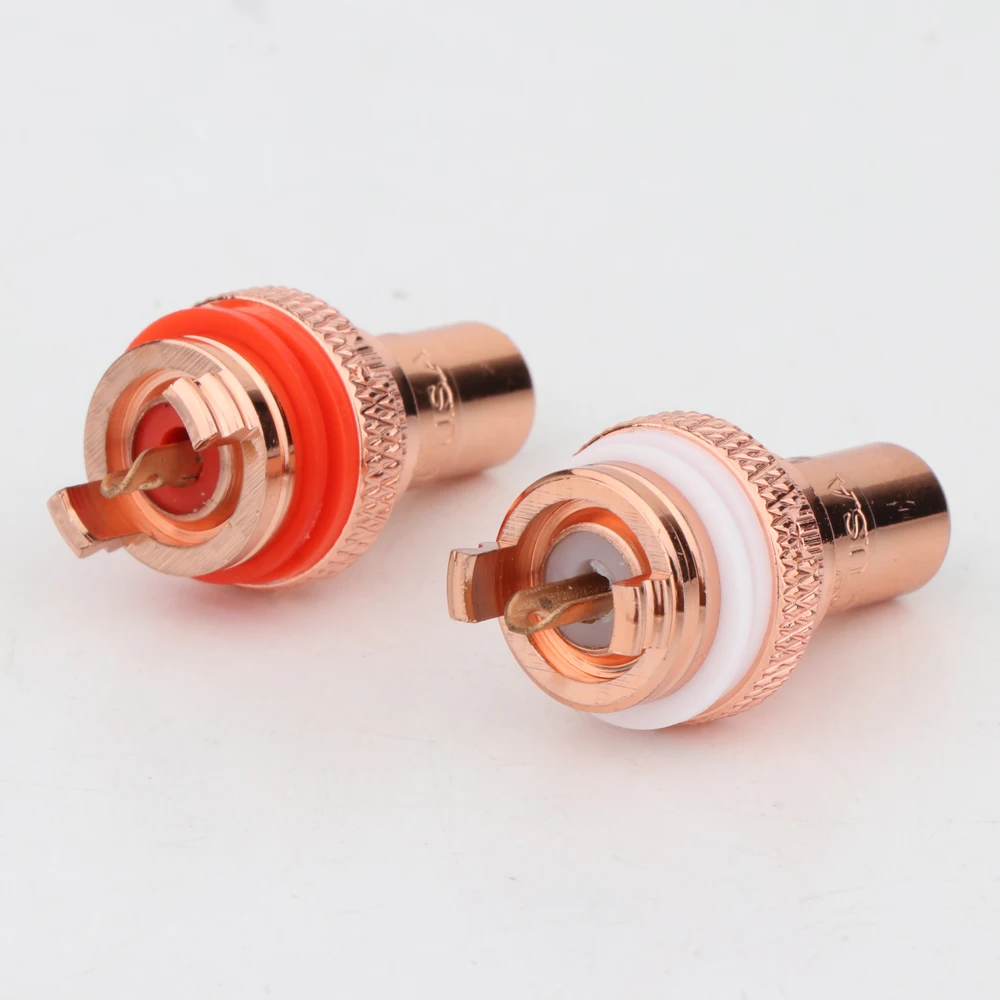 RCA Buchsen HIFI Audio RCA Buchsen Kupfer Überzogene RCA Terminal Buchsen RCA Buchse Chassis Stecker Für CD Verstärker – Detail 6