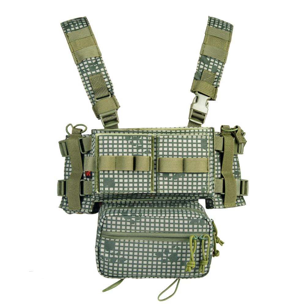 Airsoft Tactical Vest MK3 Chest Rig With Drop Down Pouch M4 AK Magazine Inserts Micro Chassis 500D Nylon Paintball Accessories