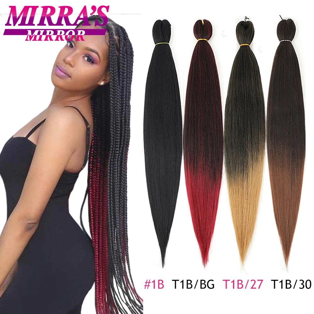 Braiding Hair Extensions Pre Stretched Jumbo Braids 아프리카 여성을위한 변태 스트레이트 합성 머리 12/16/20/26/30/36/42/48 Inch