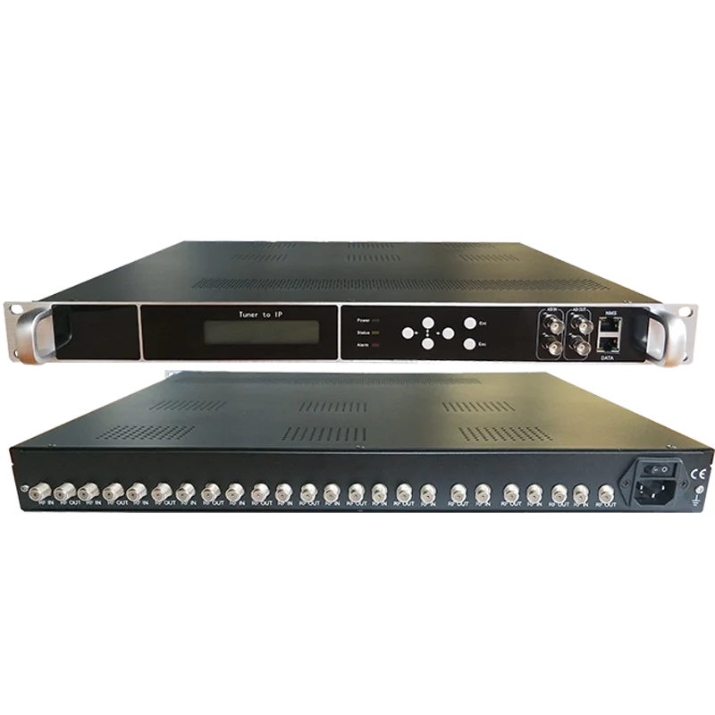 TP12 Professional digital TV Headend FTA 12 Carriers Ch DVBS2 RF FTA tuner 2ASI to IP ASI gateway