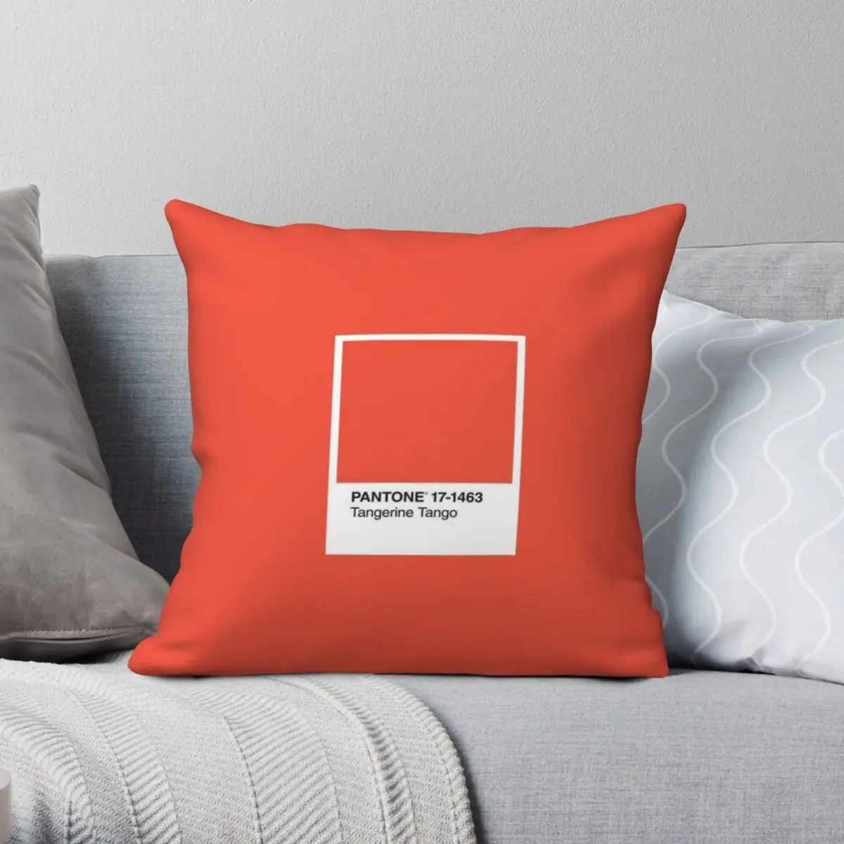 Tangerine Tango Square Pillowcase Polyester Linen Velvet Printed Zip Decor Throw Pillow Case Sofa Cushion Cover