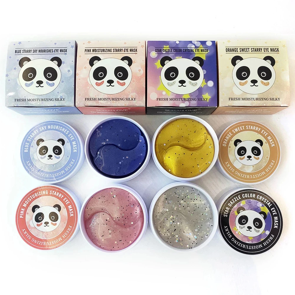 Crystal Collagen Panda Starry Sky nakładka na oczy Anti-aging usuń ciemne koła nawilżają dokręcić podnoszenie pielęgnacja oczu pielęgnacja skóry