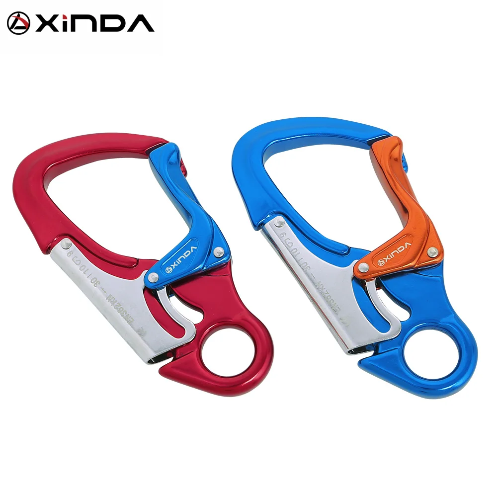 Xinda Outdoor Rock Climbing Carabiner 30KN Mountaineering downhill Safety hook Via Ferrata Buckle Working At Height  Equipment