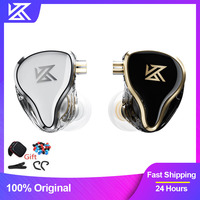 KZ ZAS Hybrid Drivers Bass Earphones Hanging In Ear Earbuds Monitor Noise Cancelling Metal Headset ZSX ZAX Wired Pc gamer  Mic