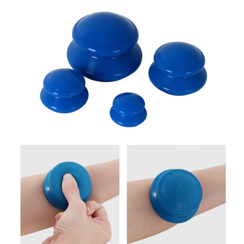 4 pieces silicone cupping apparatus moisture absorption can easy can weight loss beauty cupping cupping