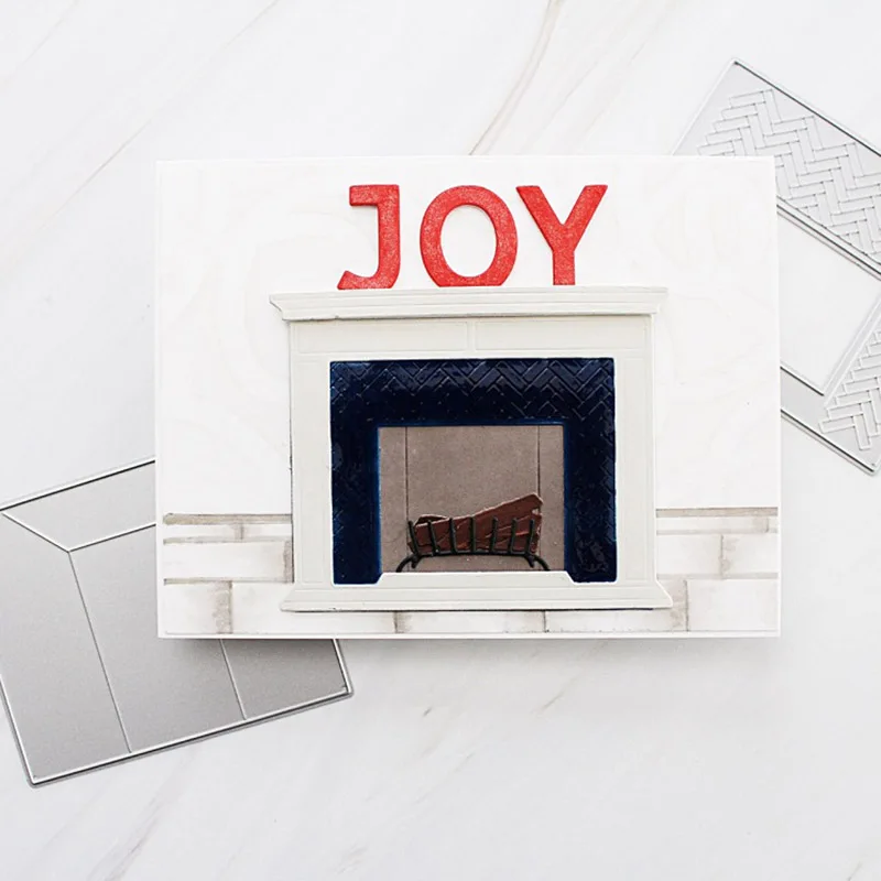 New Arrival Christmas Fireplace Frame Metal Cutting Dies for 2021 DIY Scrapbooking Greeting Cards Making Decor Crafts  Stencil