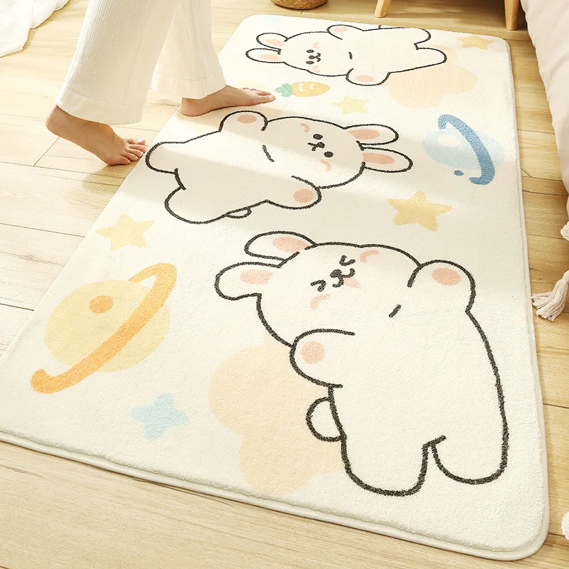 

1pc Entrance Door Floor Mat Cartoon Hallway Mat Rectangle Antiskid Foot Pad Home Welcome Carpet For Hallway Bathroom Bedroom