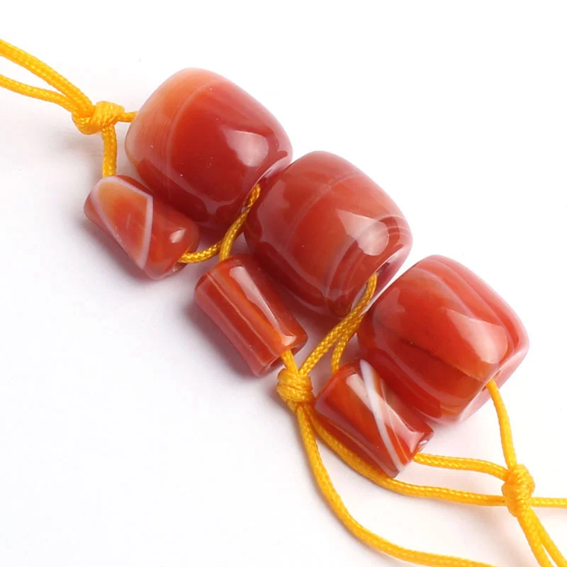 Natural Banded Red Agates Stone Loose Beads High Quality 12/14/16/18/20mm DIY Necklace Bracelet Jewelry Accessories wj315