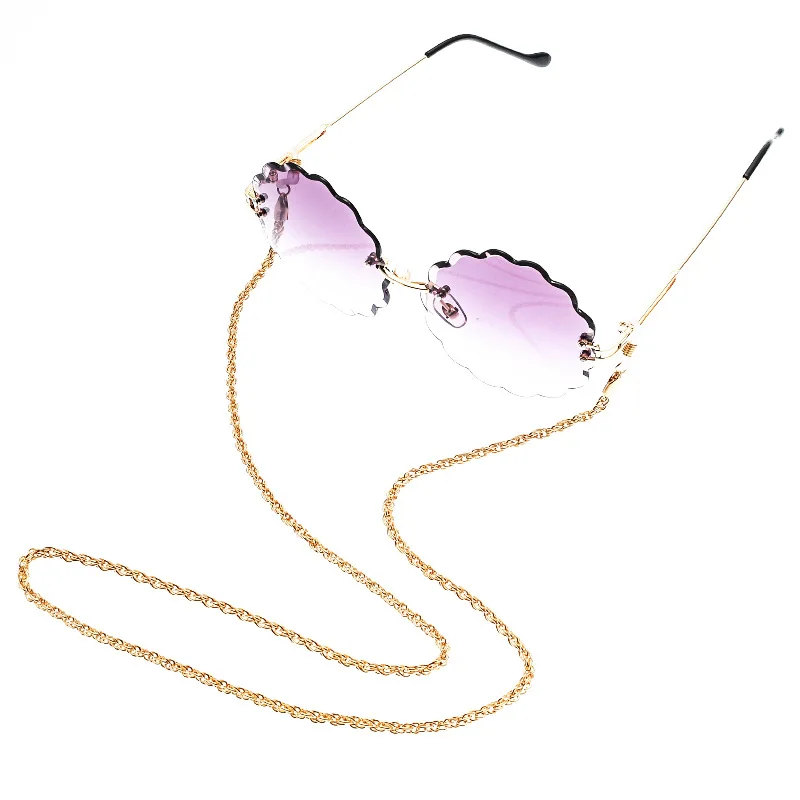 Cadena de gafas de lectura para mujer, cordón de Metal para gafas de sol, correas de sujeción, retenedor de gafas, moda