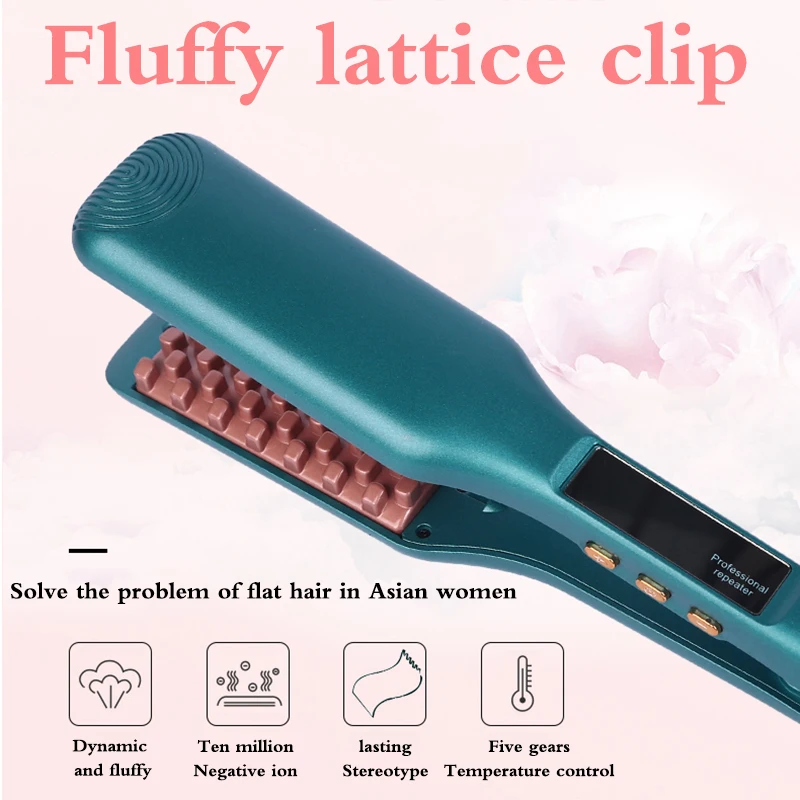 Macio milho clipcurling ferro profissional cabelo toolsflat ferro curling tongs lcd escova de cabelo elétrica airwrap modelador