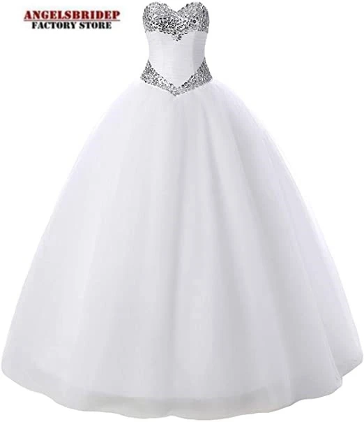 

Fashion Sweetheart Ball Gown Quinceanera Dresses Sparkly Crystals Vestidos De Quinceañera Birthday Princess Party Gowns Lace-up