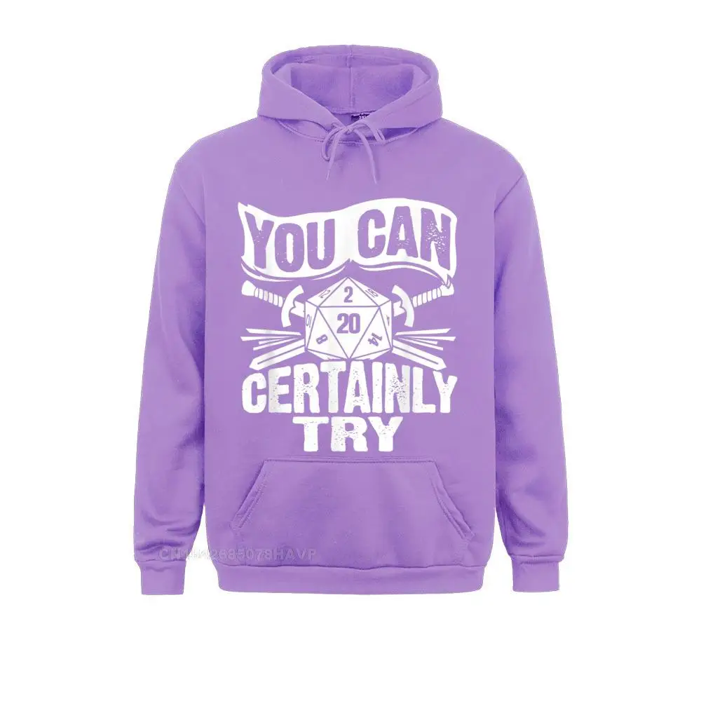 You Can Certainly Try Critical D20 Dice Roll Funny RPG Gamer Hoodie Sweatshirts Brand New Mens Autumn Hoodies Printed Clothes